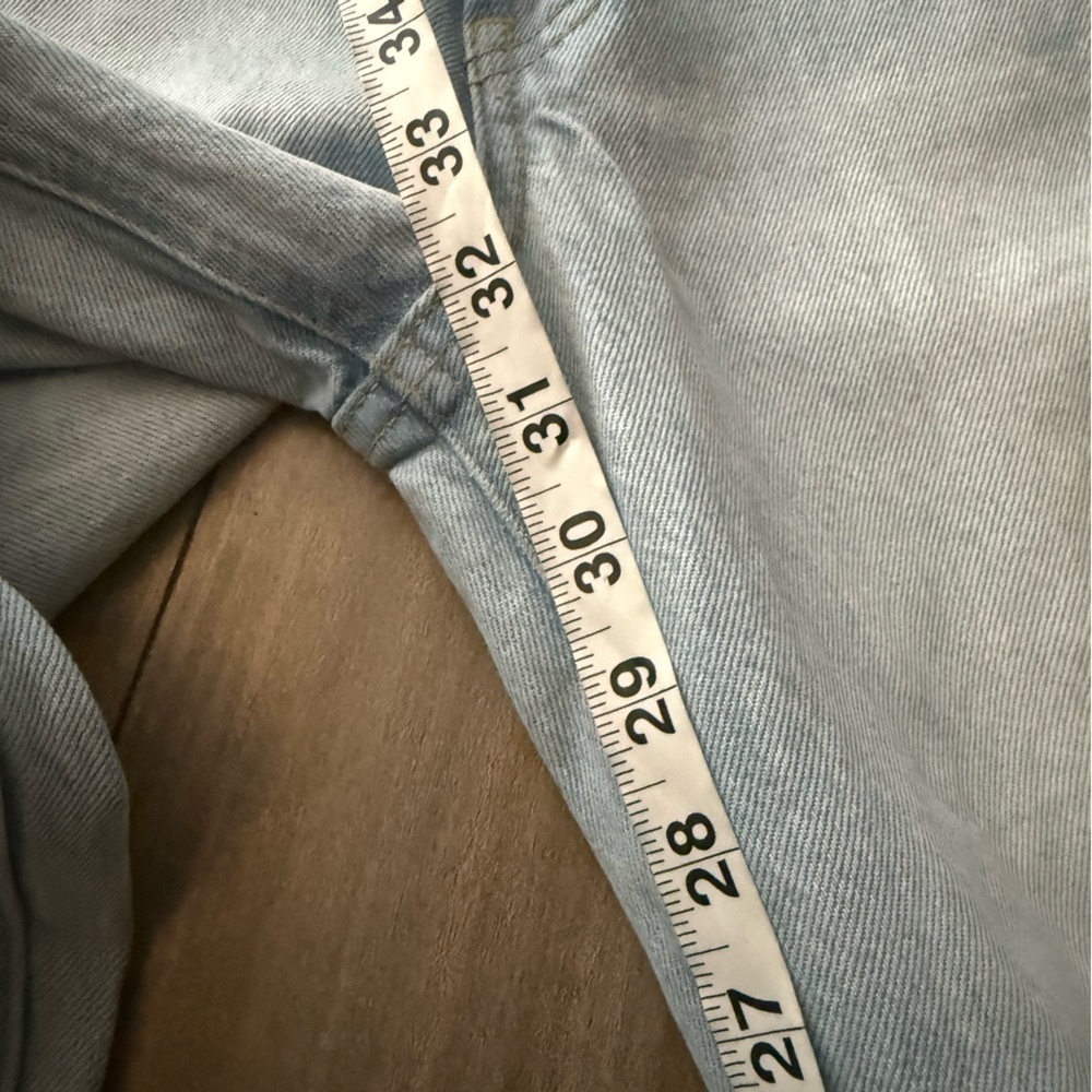 Re/Done Light Wash Distressed Straight-Leg Jeans - Picture 5 of 9